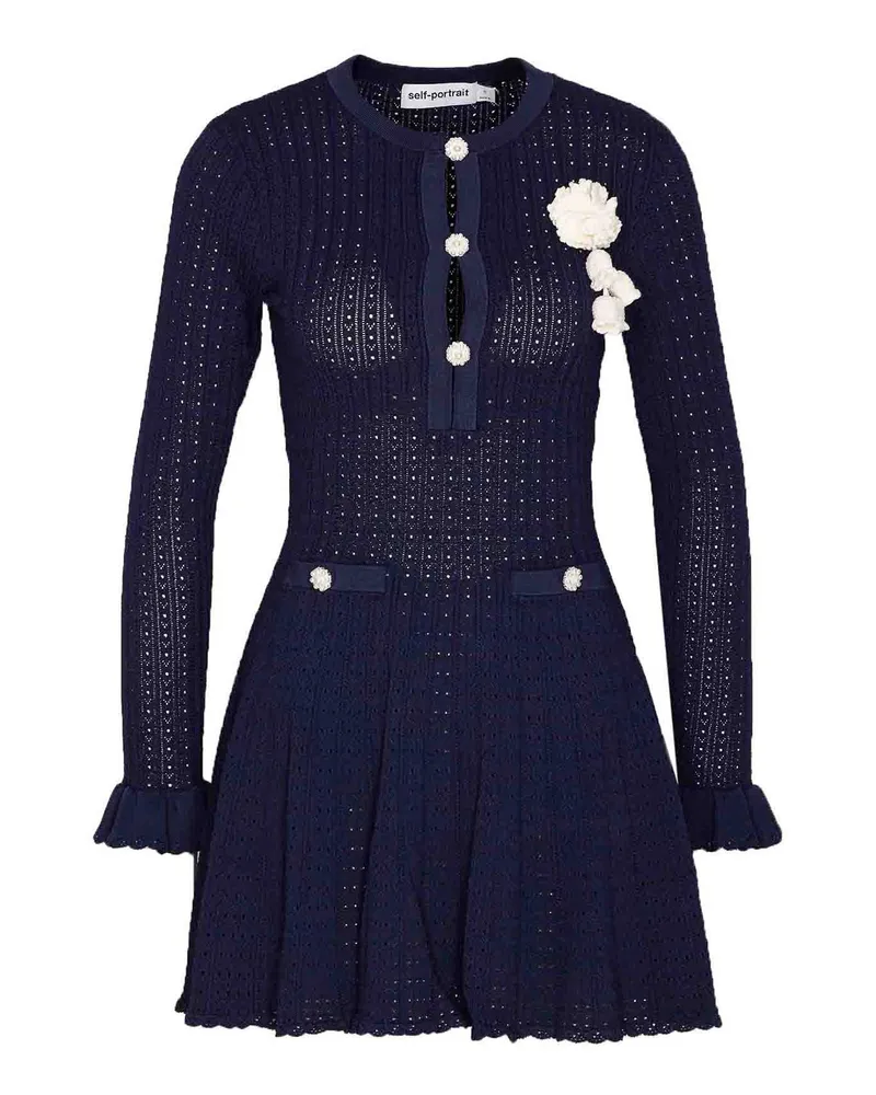 Self-Portrait Kurzes Kleid - Blau Blau