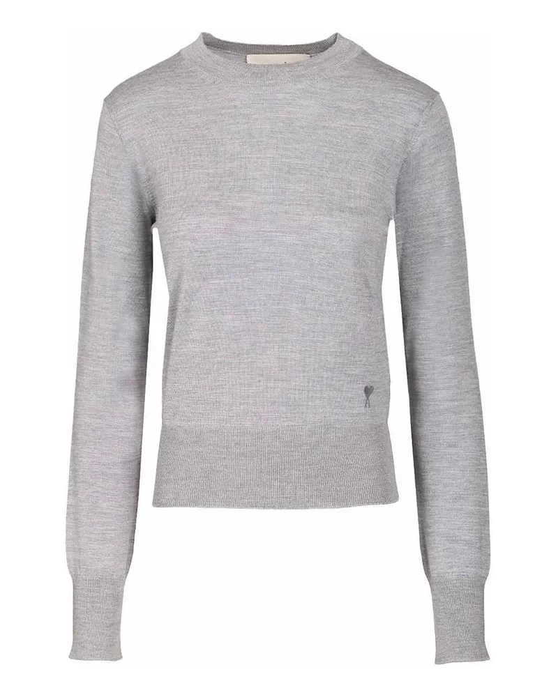 AMI Paris Rundhalspullover - Grau Grau