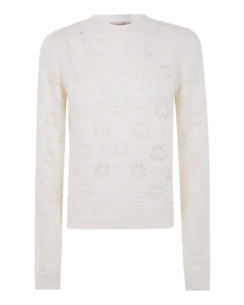 Twin-Set U-Boot-Pullover - Weiß Weiß