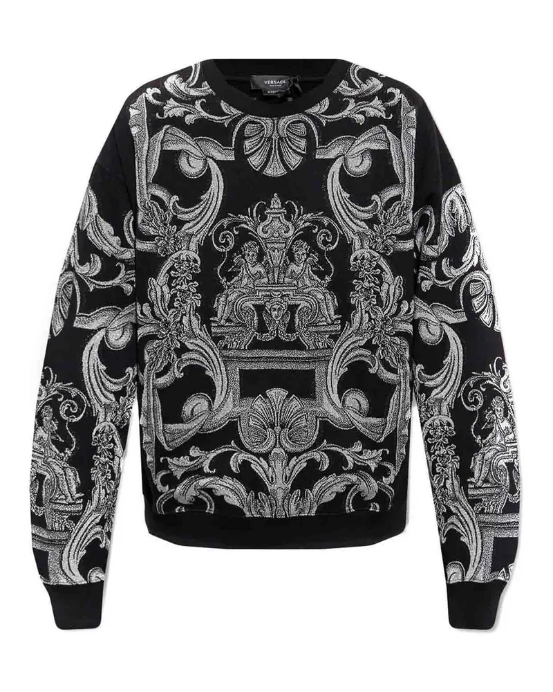 Versace Rundhalspullover - Schwarz Schwarz
