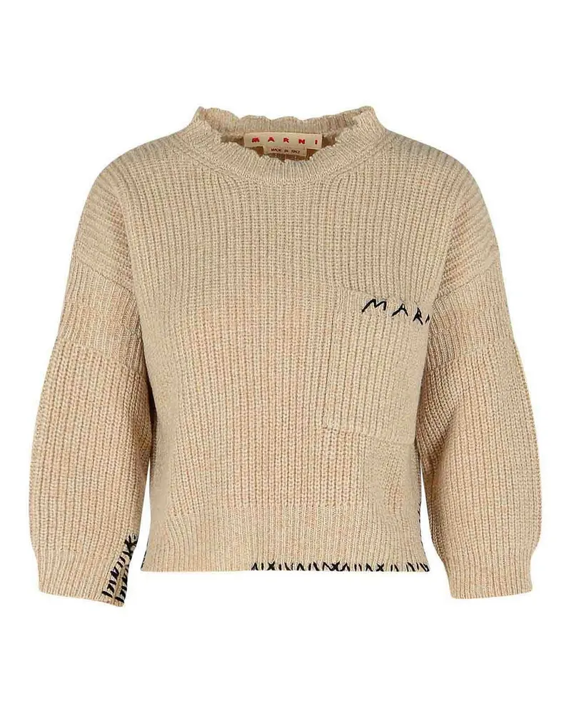 Marni Rundhalspullover - Beige Beige