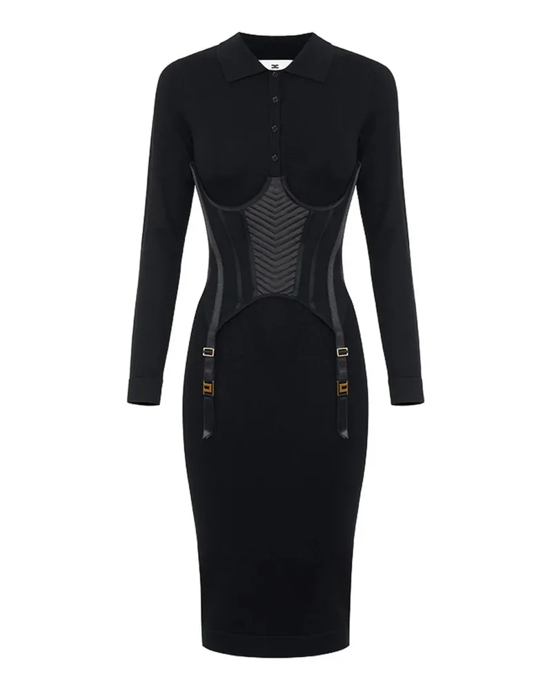 Elisabetta Franchi Knielanges Kleid - Schwarz Schwarz