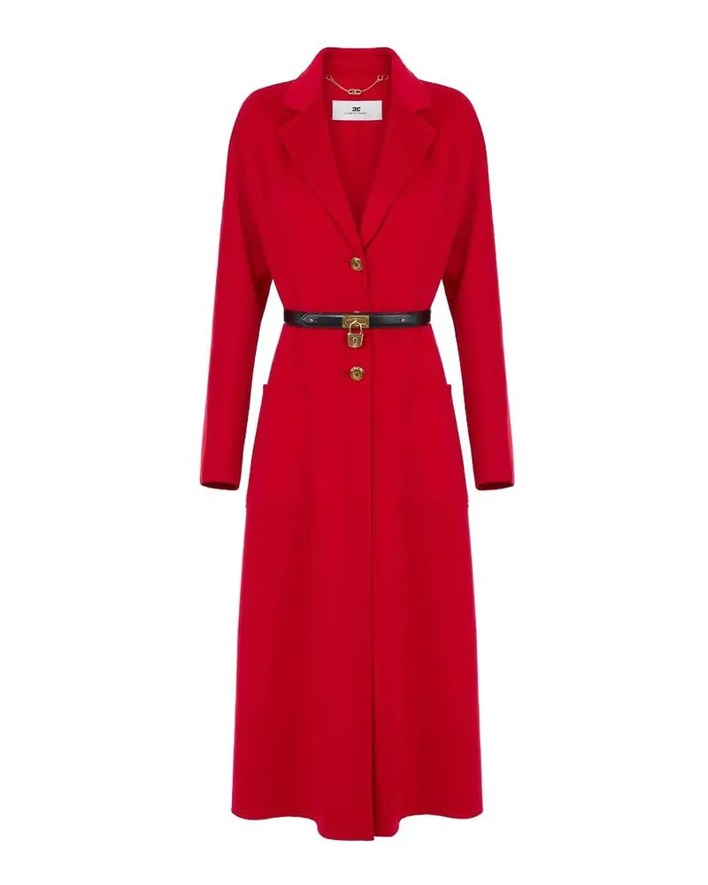 Elisabetta Franchi Knielanger Mantel - Rot Rot