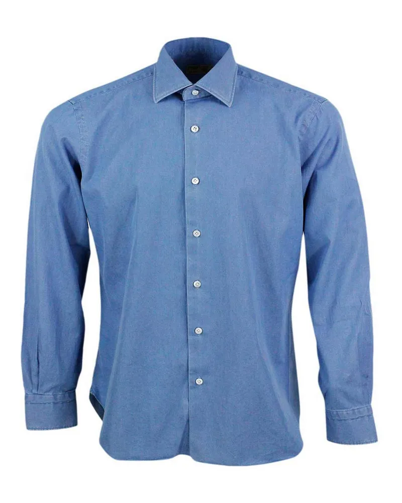 BARBA Hemd - Helles Jeansblau Helles