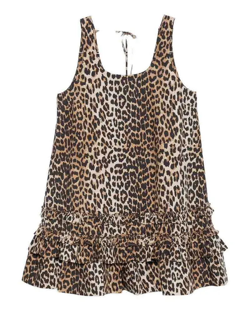 Ganni Kurzes Kleid - Animal Animal