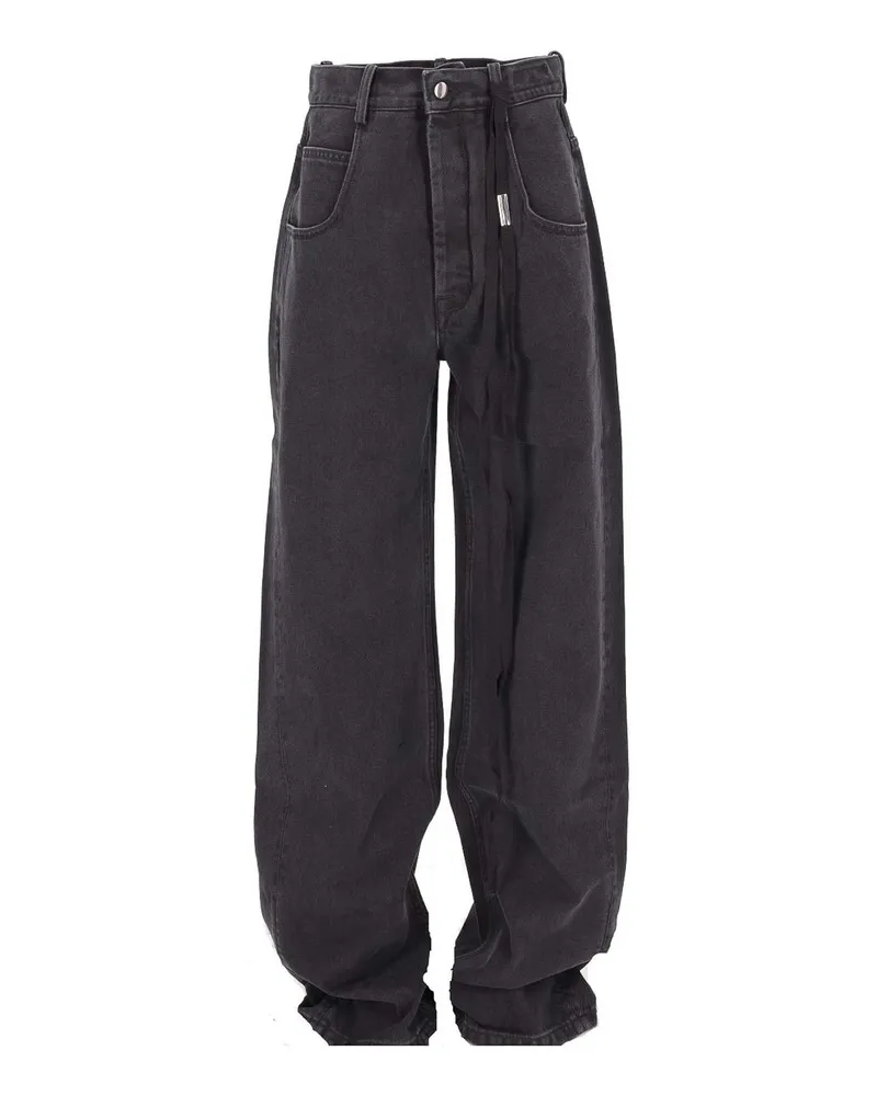Ann Demeulemeester Straight Leg Jeans - Rot Schwarz
