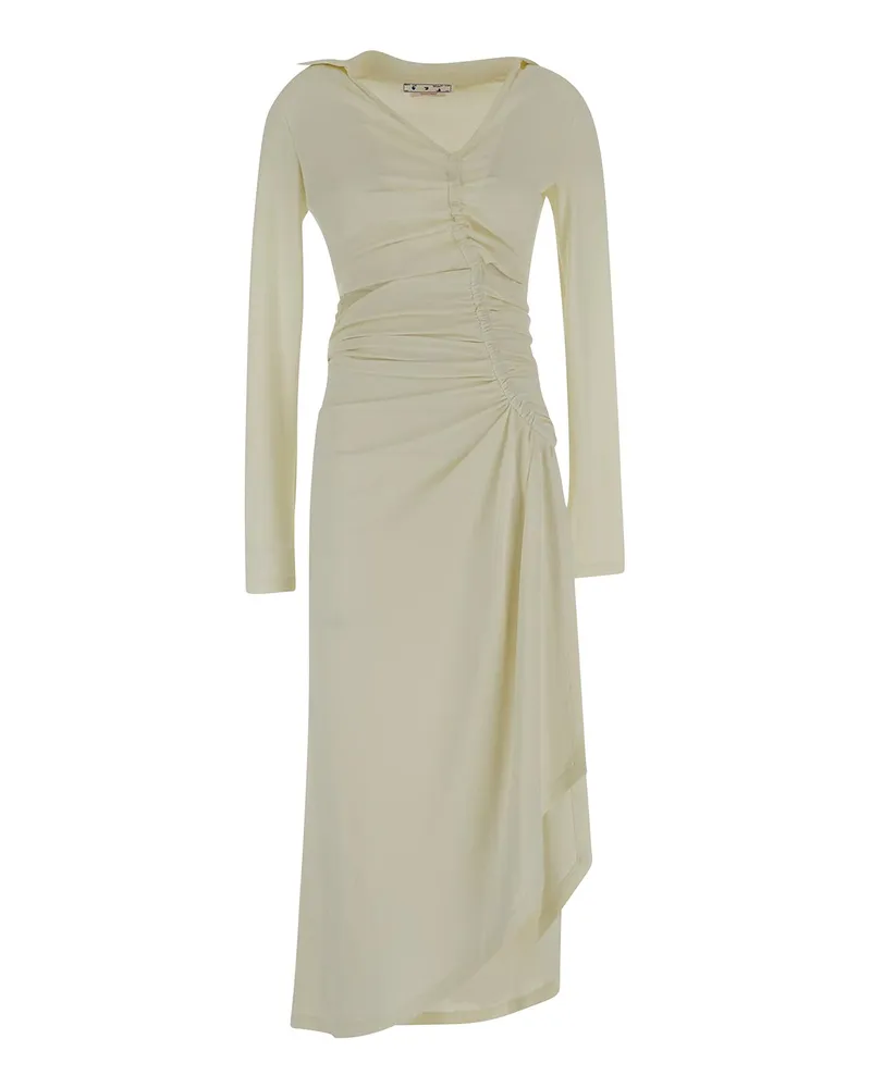 OFF-WHITE Knielanges Kleid - Weiß Weiß