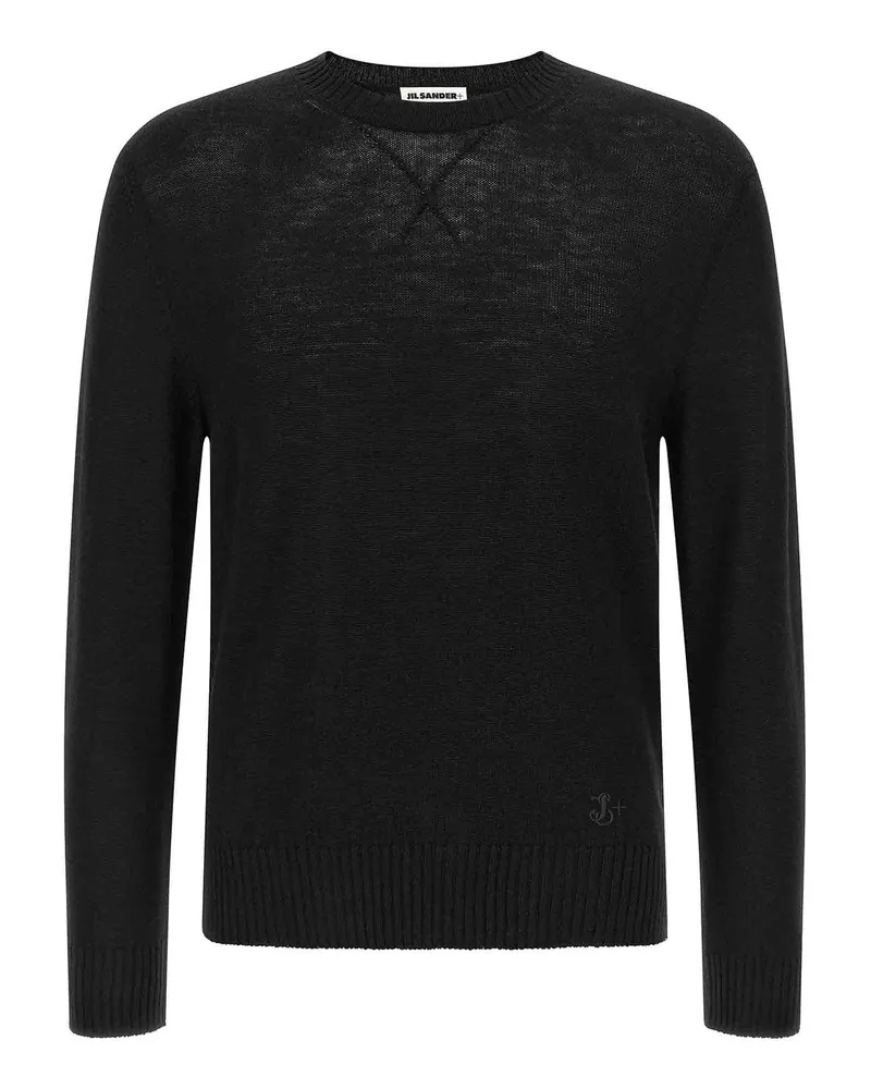 Jil Sander Rundhalspullover - Schwarz Schwarz