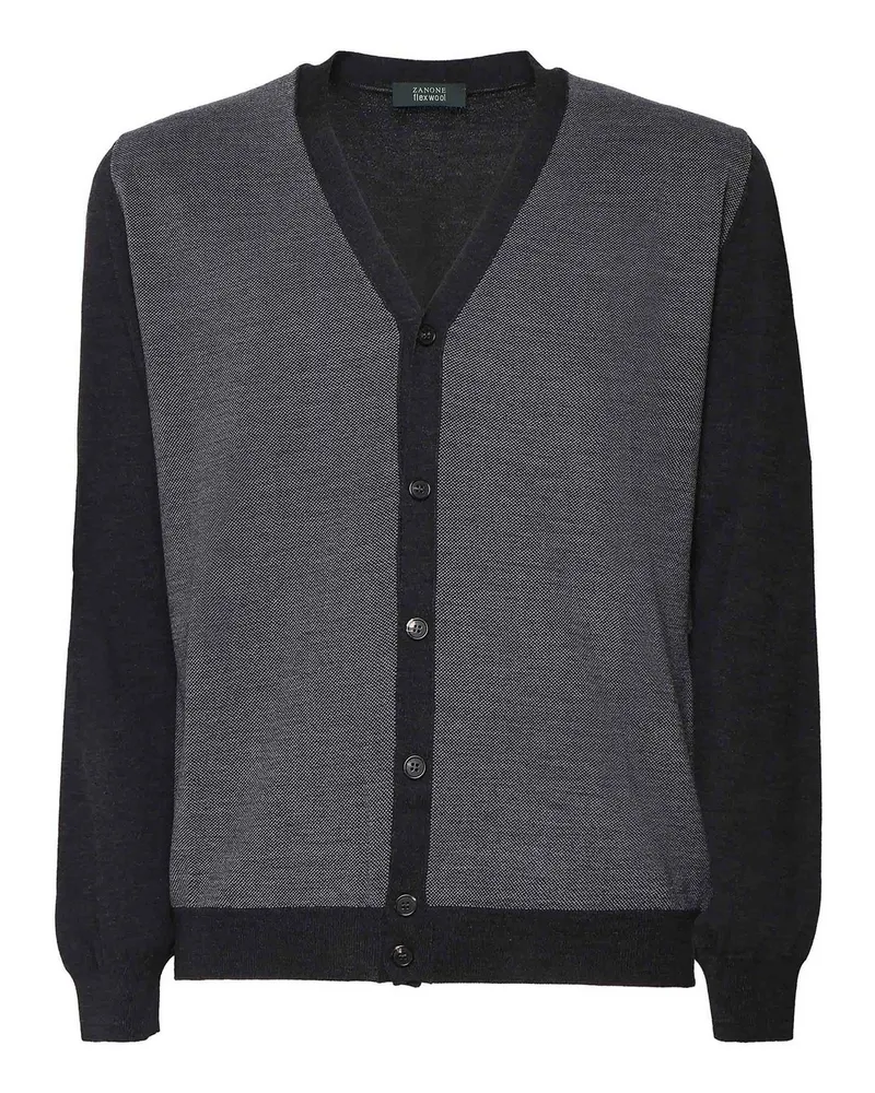 Zanone Cardigan - Grau Grau