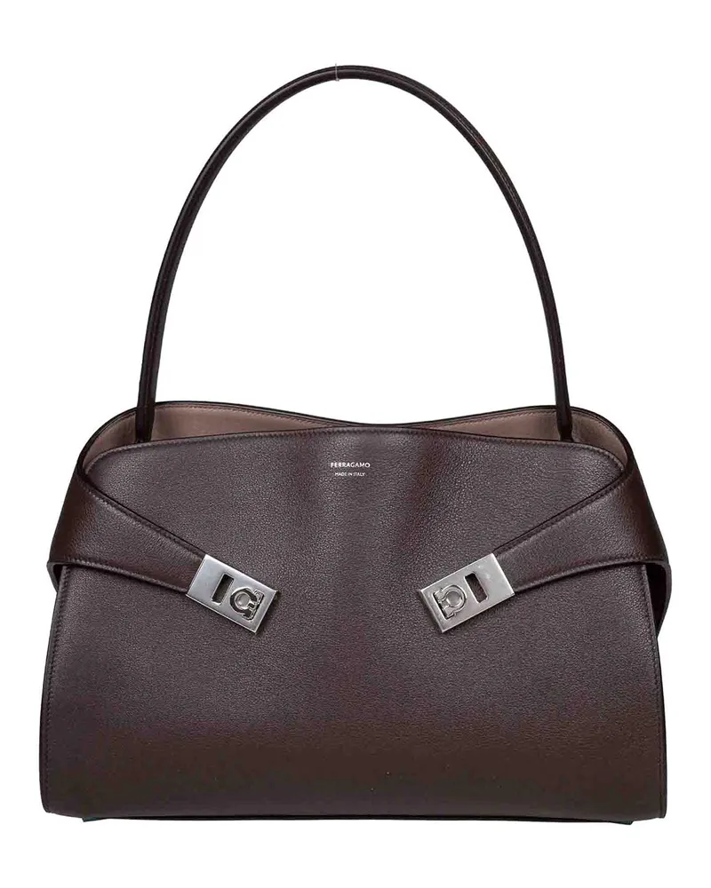 Ferragamo Schultertasche - Dunkelbraun Dunkelbraun