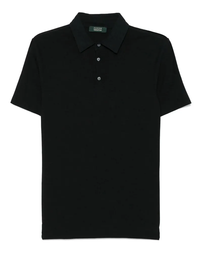 Zanone Poloshirt - Schwarz Schwarz