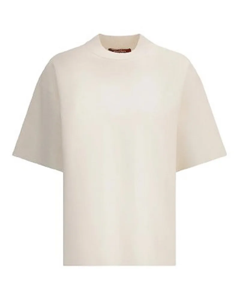 Max Mara Rundhalspullover - Weiß Weiß