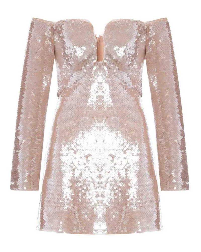 Self-Portrait Kurzes Kleid - Nude Nude