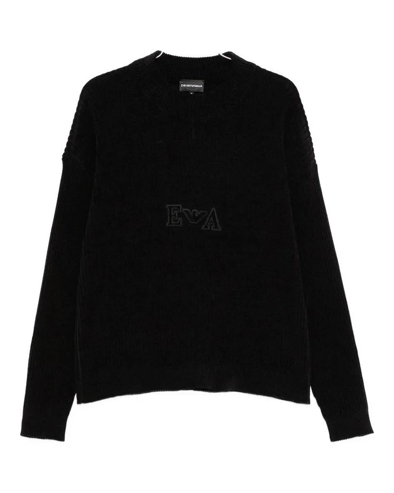 Emporio Armani Rundhalspullover - Schwarz Schwarz