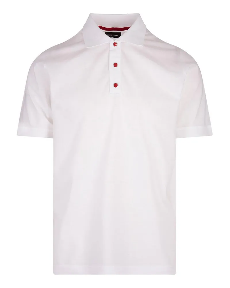 Kiton Poloshirt - Weiß Weiß