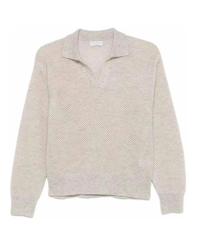 Brunello Cucinelli Rundhalspullover - Creme Creme