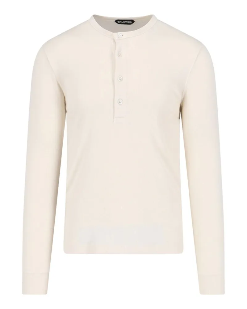 Tom Ford Rundhalspullover - Weiß Weiß