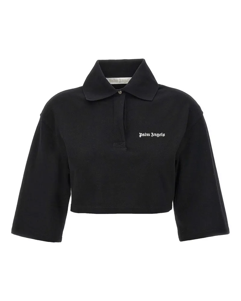 Palm Angels Poloshirt - Weiß Schwarz