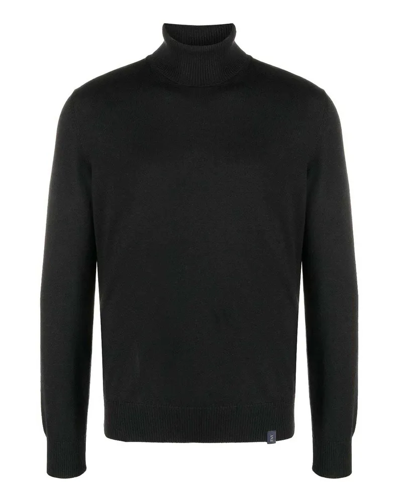Fay U-Boot-Pullover - Schwarz Schwarz