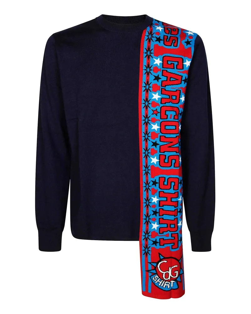 Comme des Garçons Rundhalspullover - Blau Blau