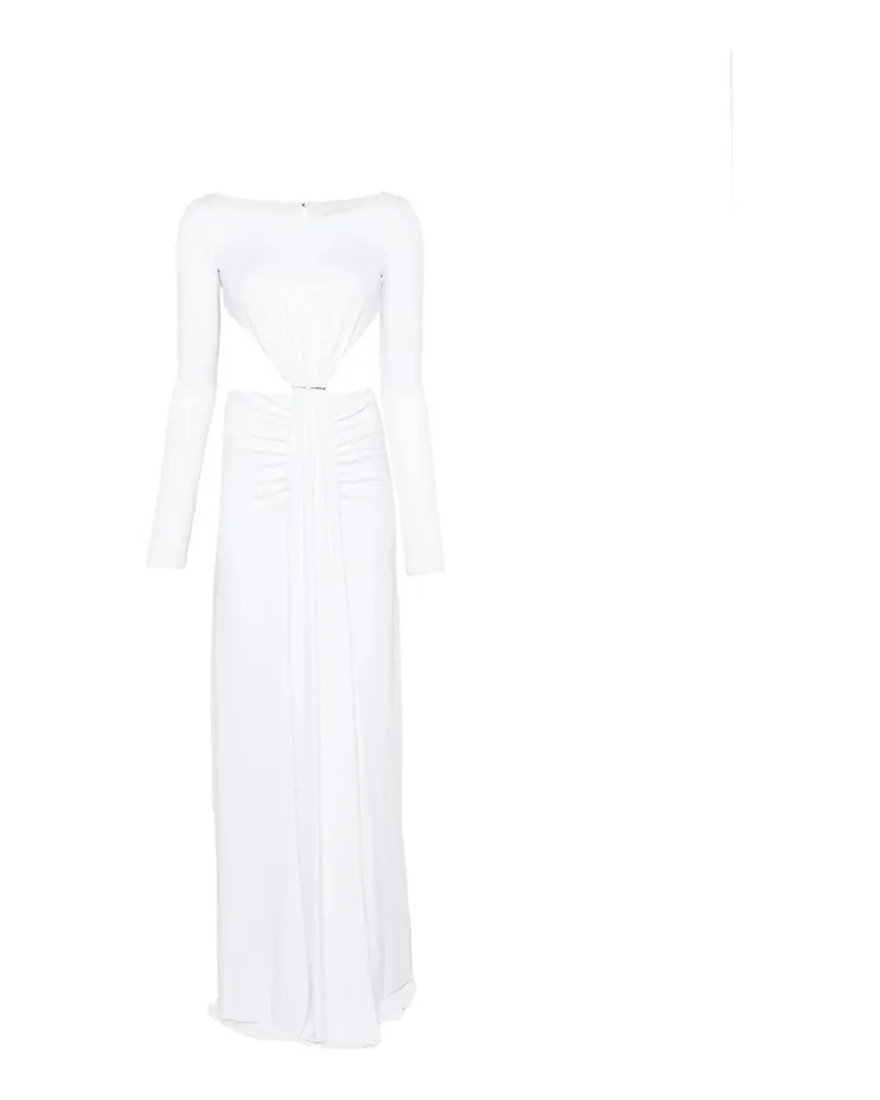 Elisabetta Franchi Knielanges Kleid - Weiß Weiß