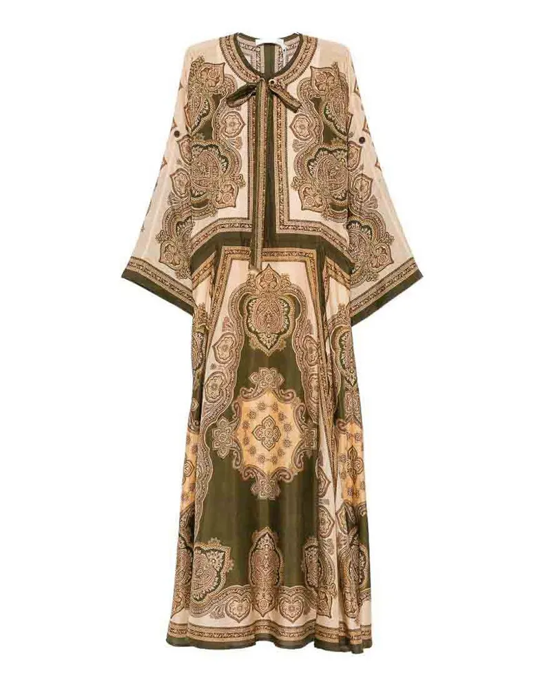 Zimmermann Knielanges Kleid - Grün Grün