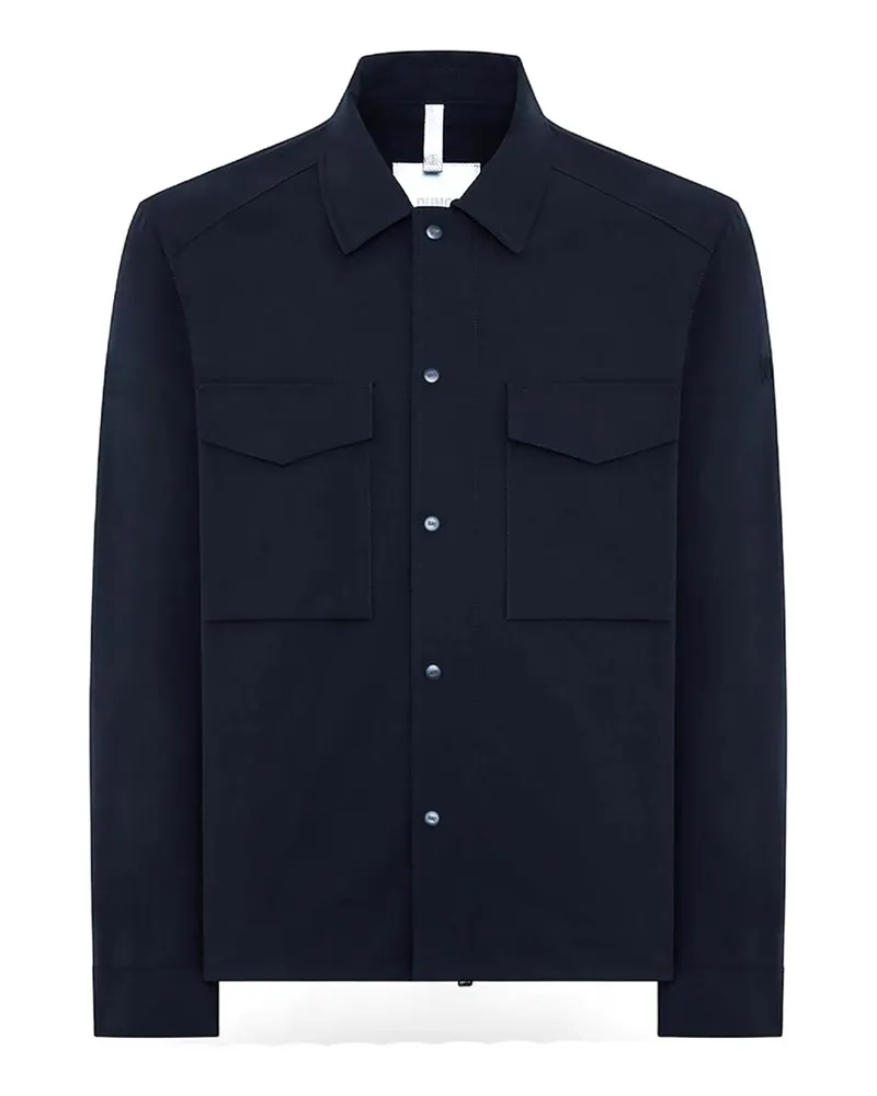 DUNO Knielanger Mantel - Blau Blau