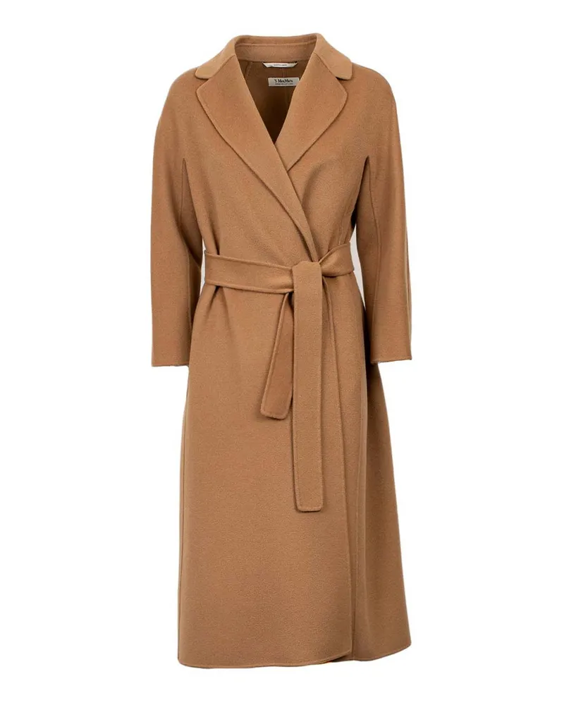 Max Mara Knielanger Mantel - Beige Beige