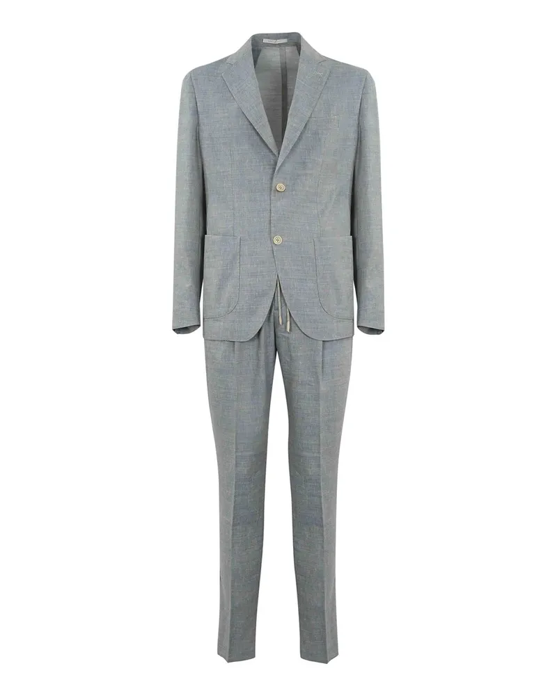 Eleventy Eleganter Anzug - Jeansblau Jeansblau