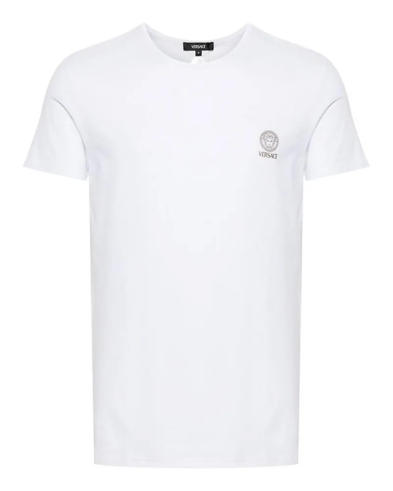 Versace Rundhalspullover - Weiß Weiß