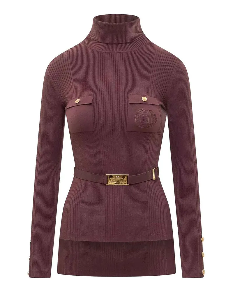 Elisabetta Franchi Rundhalspullover - Rot Rot