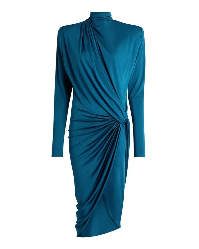 Balmain Knielanges Kleid - Dunkelblau Dunkelblau