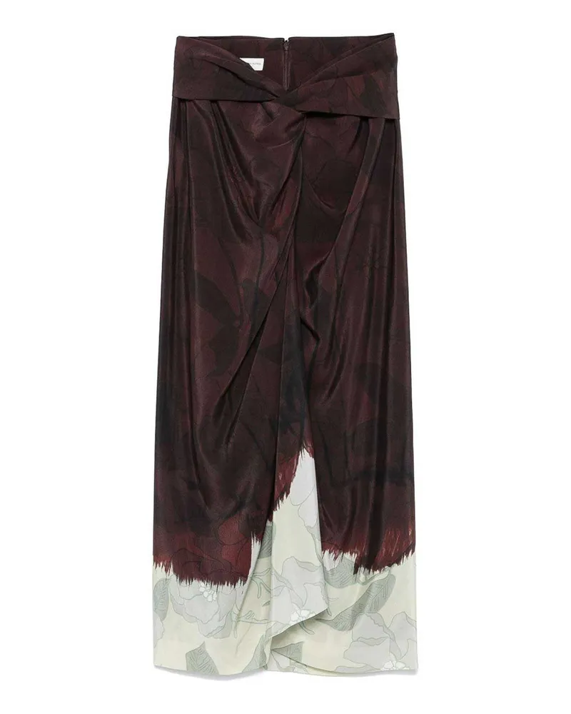 Dries van Noten Midirock - Weiß Braun