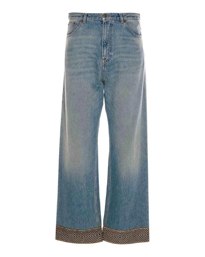 Valentino Garavani Straight Leg Jeans - Blau Blau