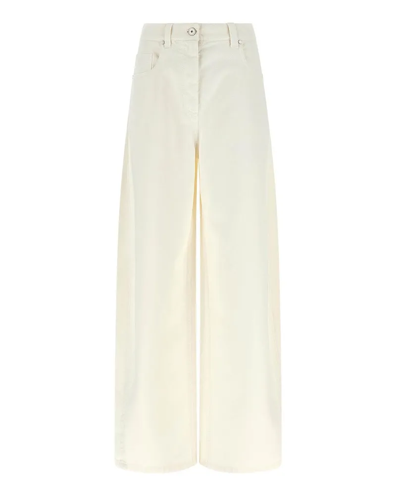Brunello Cucinelli Straight Leg Jeans - Weiß Weiß