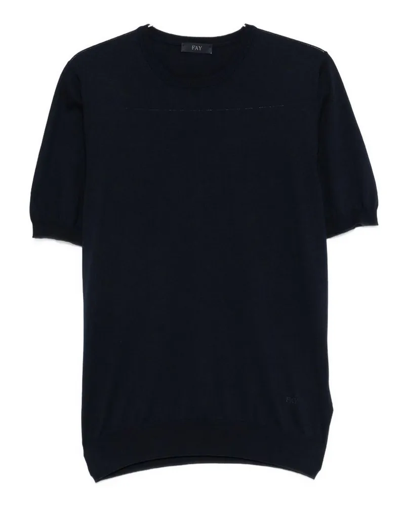 Fay T-Shirt - Blau Blau