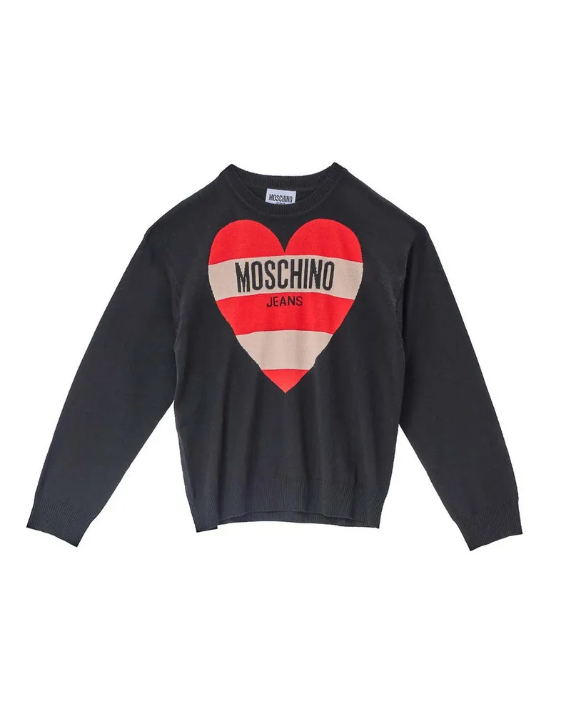 Moschino Rundhalspullover - Schwarz Schwarz
