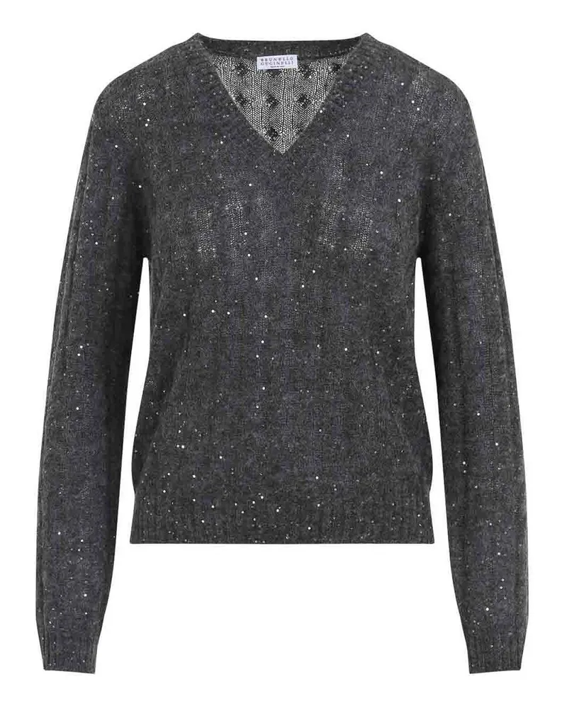 Brunello Cucinelli V-Pullover - Grau Grau