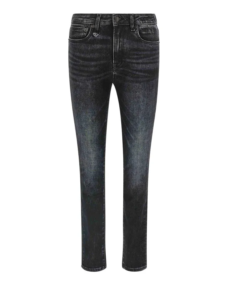 R13 Straight Leg Jeans - Schwarz Schwarz