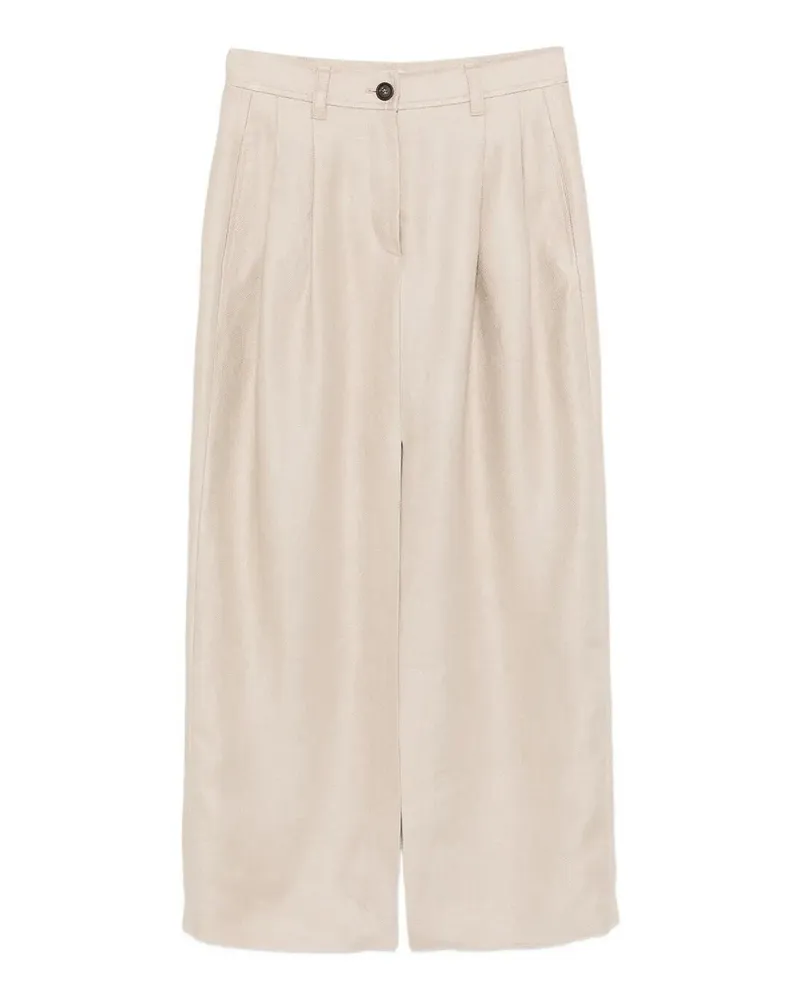 Brunello Cucinelli Midirock - Braun Weiß