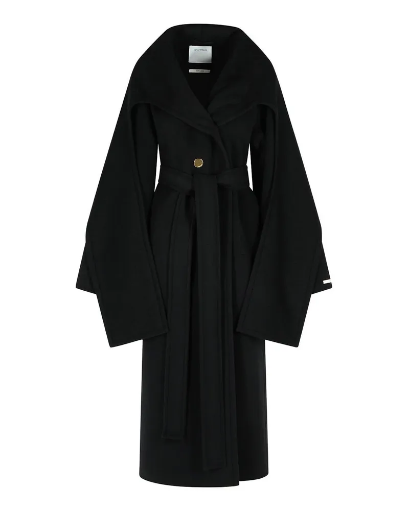 SPORTMAX Kurzer Mantel - Schwarz Schwarz