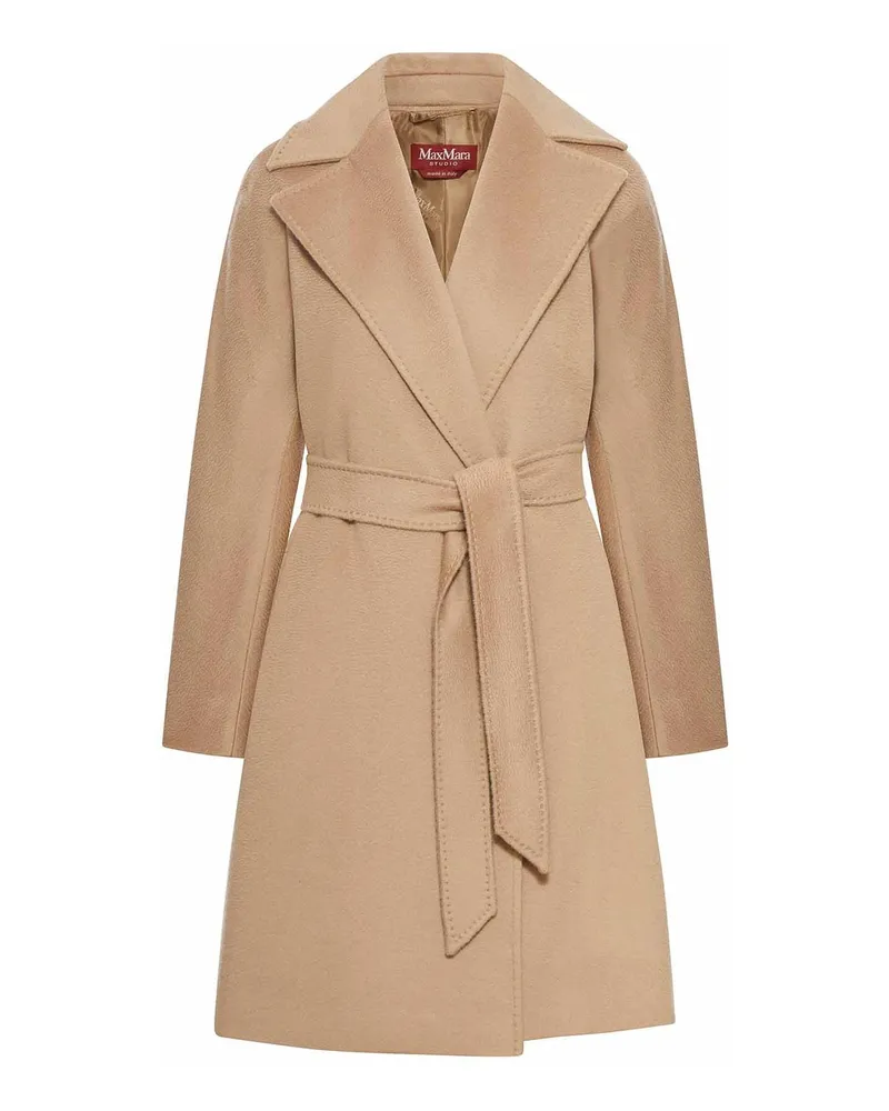 Max Mara Knielanger Mantel - Nude Nude