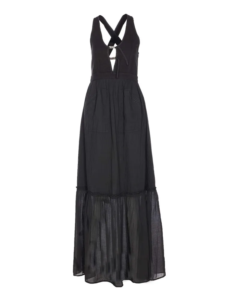 Pinko Knielanges Kleid - Schwarz Schwarz
