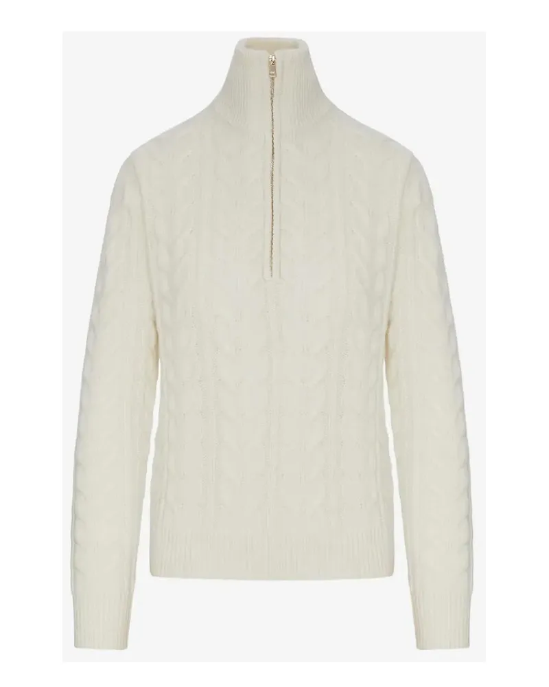 Max Mara Rundhalspullover - Weiß Weiß