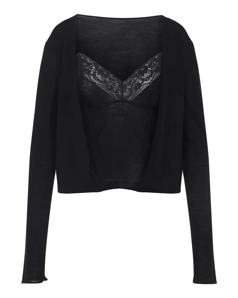 Alberta Ferretti Cardigan - Schwarz Schwarz