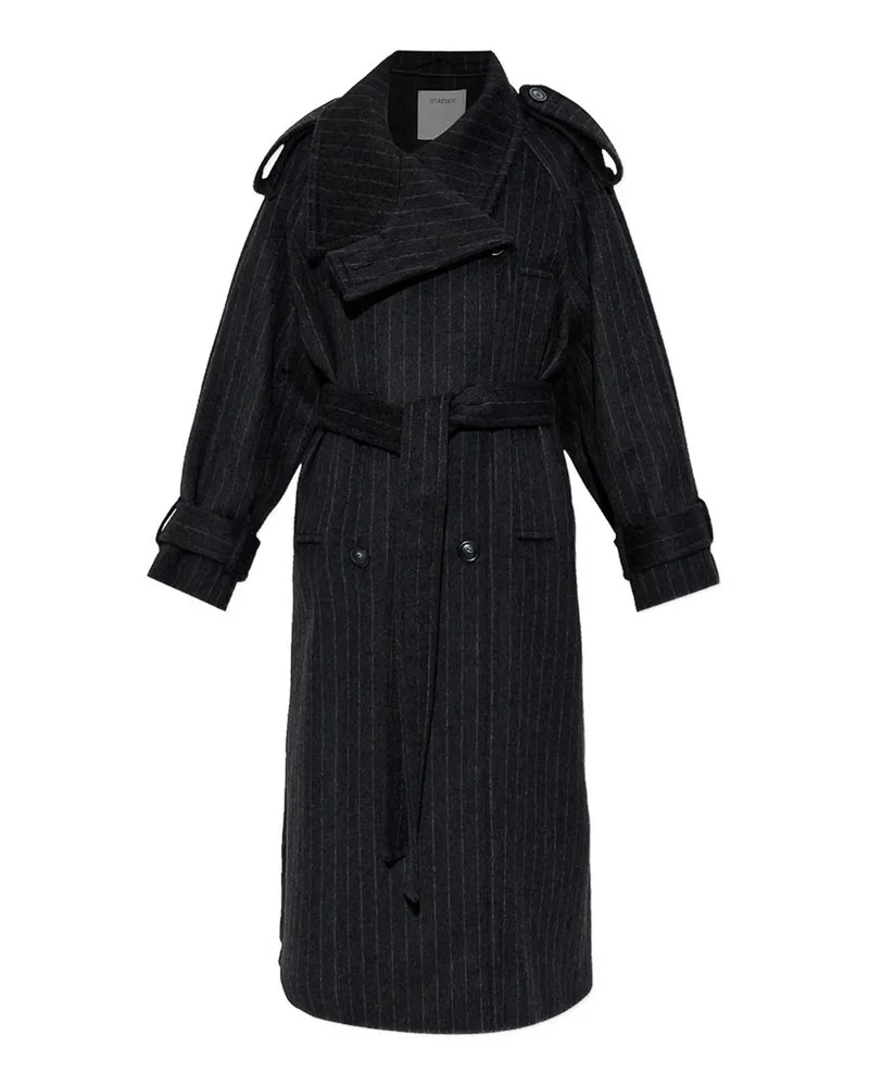 SPORTMAX Langer Mantel - Schwarz Schwarz