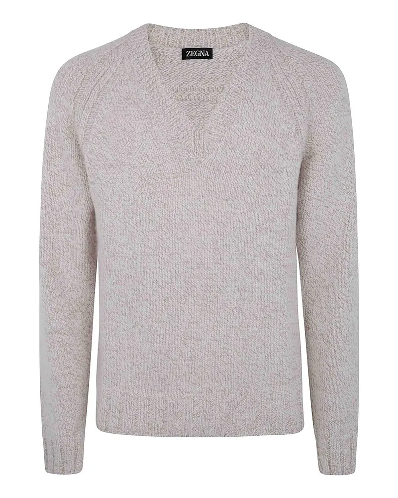 Ermenegildo Zegna V-Pullover - Nude Nude