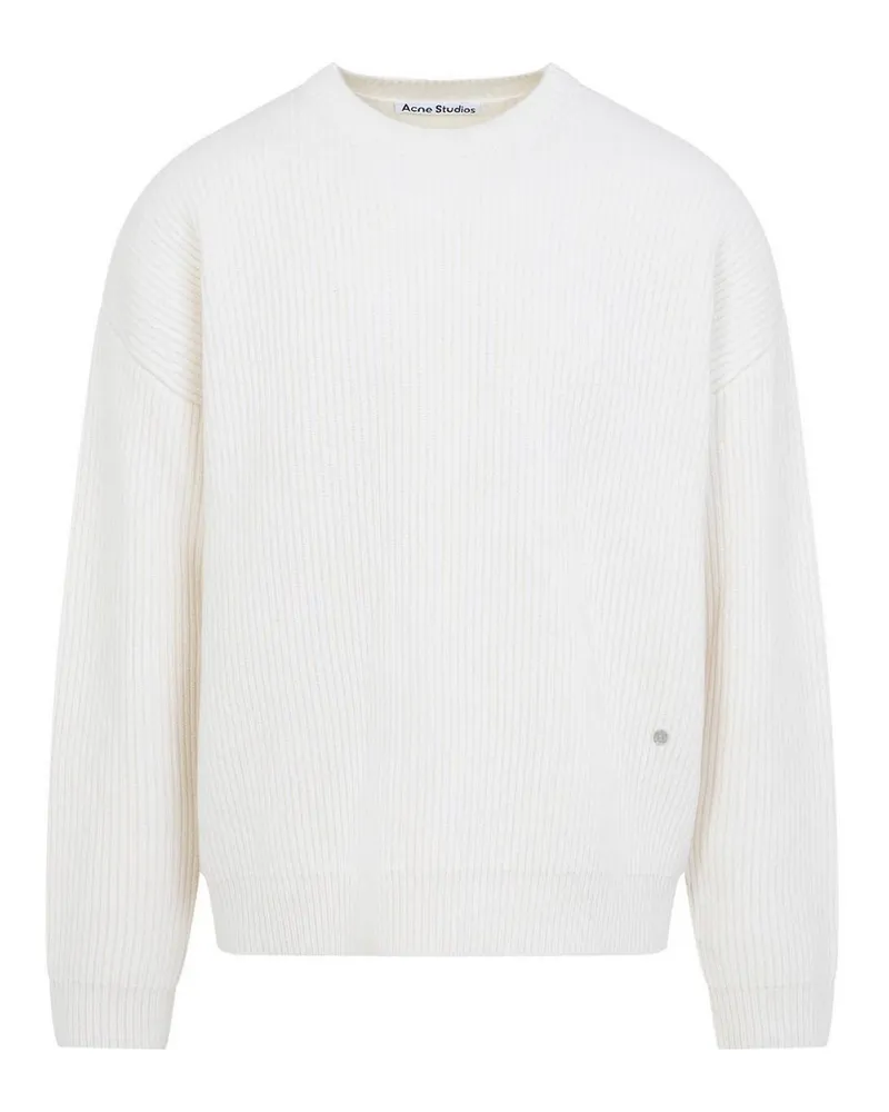 Acne Studios Rundhalspullover - Creme Creme
