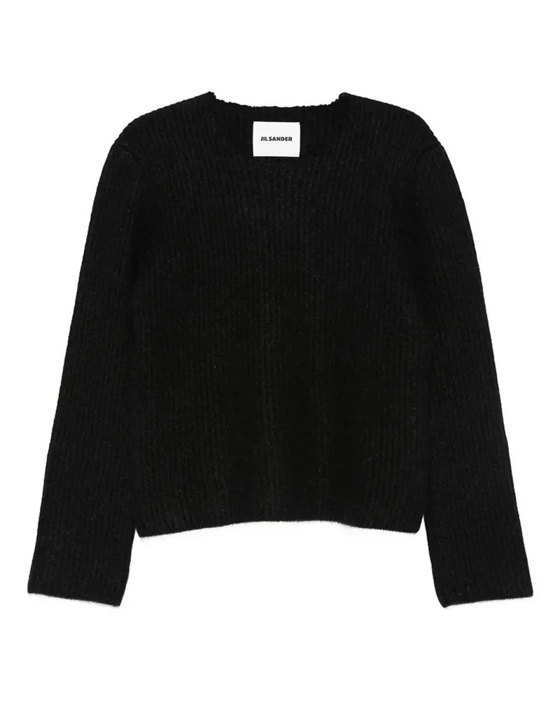 Jil Sander Rundhalspullover - Schwarz Schwarz