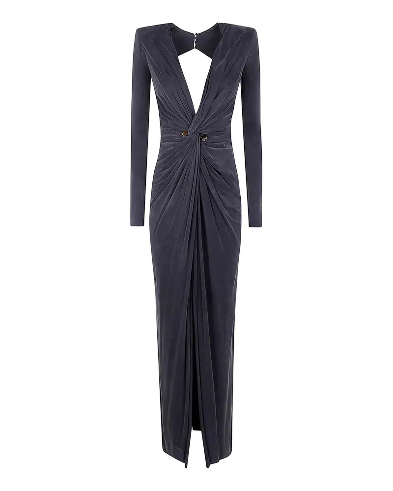 Elisabetta Franchi Knielanges Kleid - Schwarz Schwarz